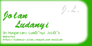 jolan ludanyi business card